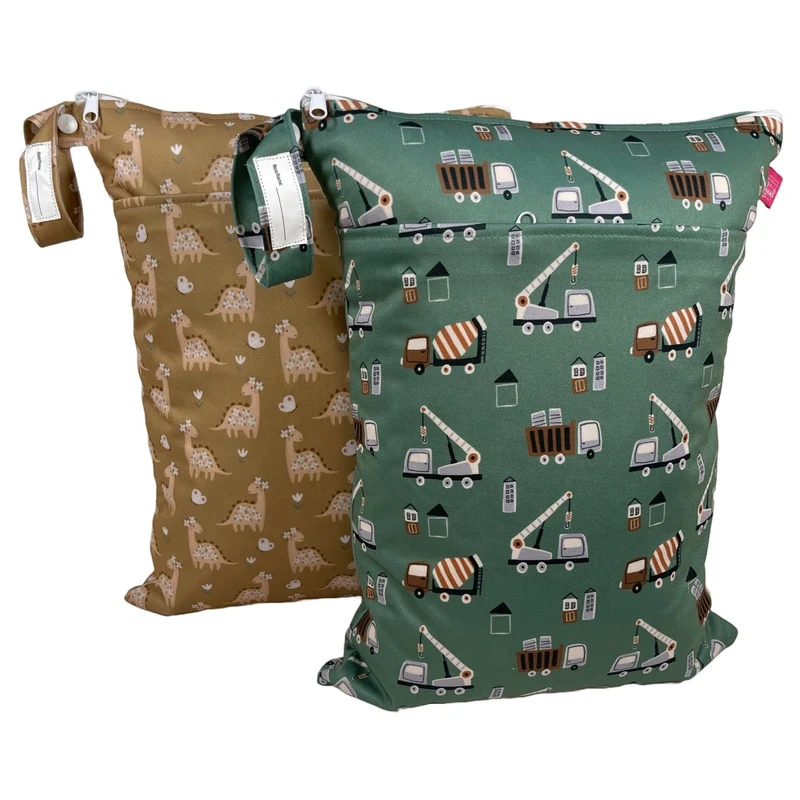 Wetbag Set „Dinos & Baustelle“ - Taschen-Set für Wechselsachen